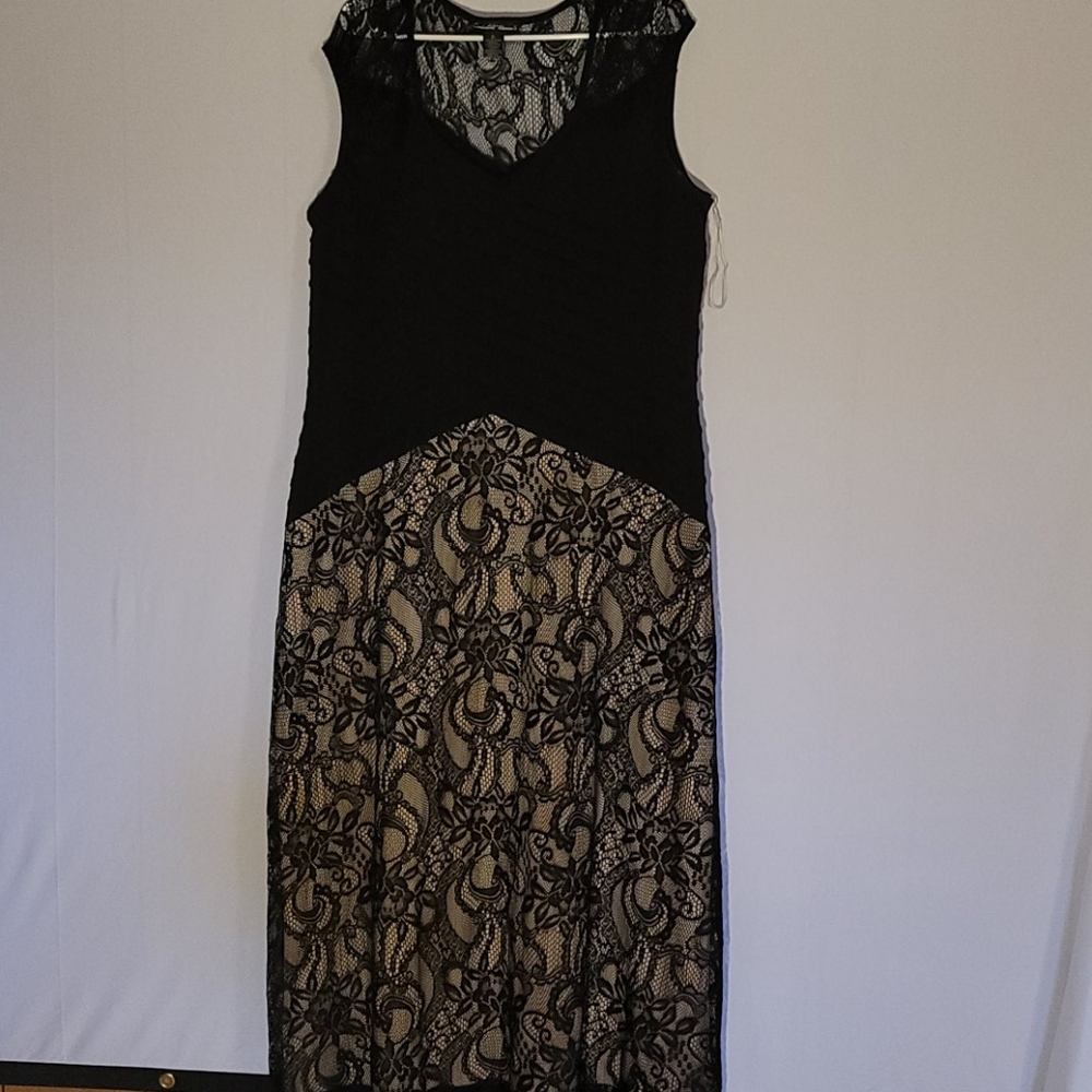 Black and Cream Candalite Women's Lace dress.